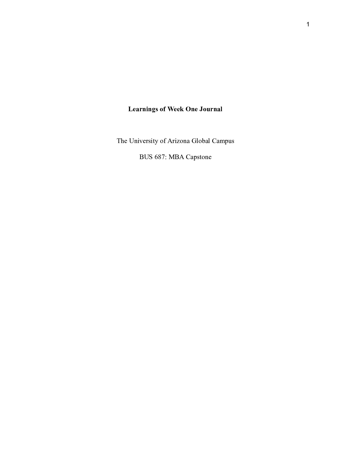 Preview image of BUS 687 Week 1 Journal.docx document